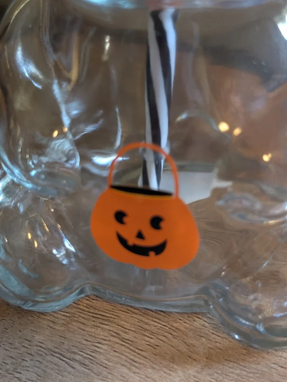 Halloween Glass Bear Tumbler 19oz with Witch Hat Lid & Straw NEW Bearista